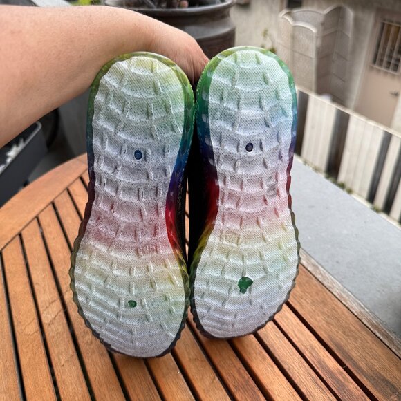 Wanted Womens Black Sneakers With Rainbow Soles - Picture 5 of 7